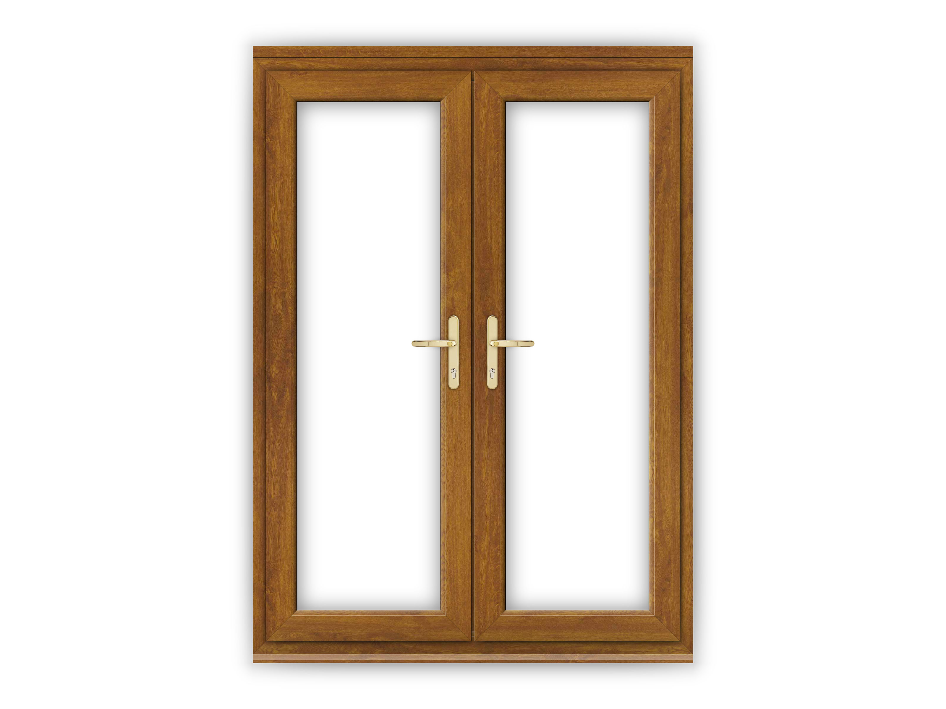 5ft Golden Oak uPVC French Doors | Flying Doors