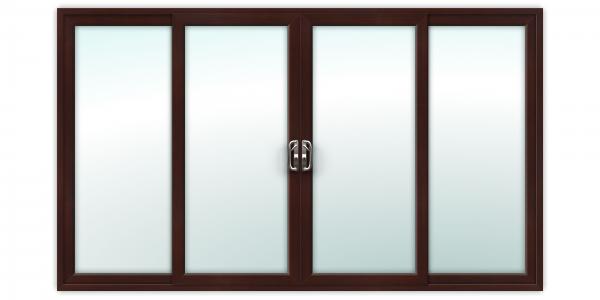 12ft Rosewood uPVC Sliding Patio Doors