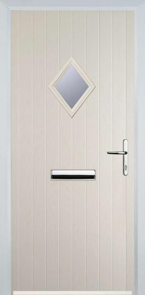 Cream 1 Diamond Composite Front Door