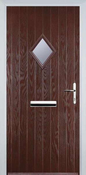 Dark Wood 1 Diamond Composite Front Door