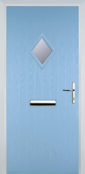 Duck Egg Blue 1 Diamond Composite Front Door