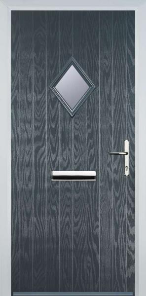 Grey 1 Diamond Composite Front Door