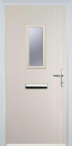 Cream 1 Square Composite Front Door