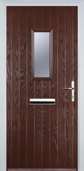 Dark Wood 1 Square Composite Front Door