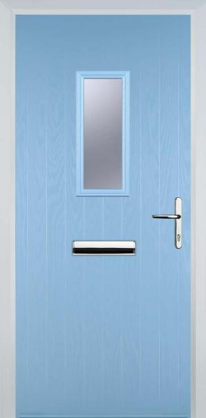 Duck Egg Blue 1 Square Composite Front Door