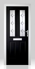 Victorian Left Hand Black Composite Front Door