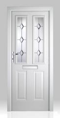 Victorian Right Hand White Composite Front Door