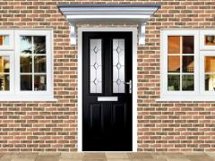 Victorian Left Hand Black Composite Front Door