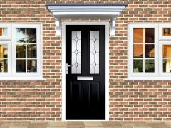 Victorian Right Hand Black Composite Front Door