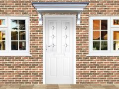 Victorian Right Hand White Composite Front Door