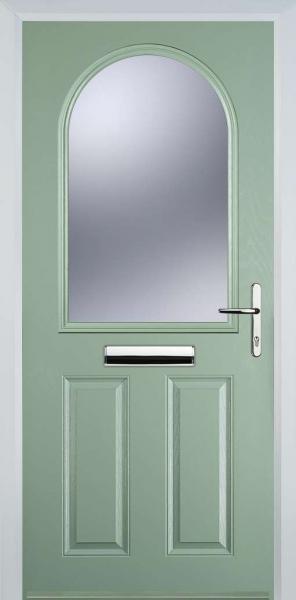 Chartwell Green 2 Panel 1 Arch Composite Front Door