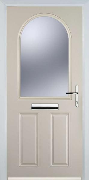 Cream 2 Panel 1 Arch Composite Front Door