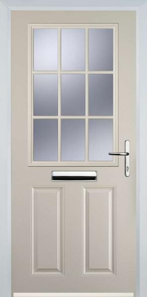 Cream 2 Panel 1 Grill Composite Front Door