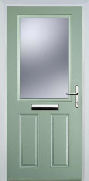 Chartwell Green 2 Panel 1 Square Composite Front Door