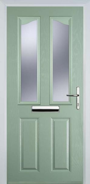 Chartwell Green 2 Panel 2 Angle Composite Front Door