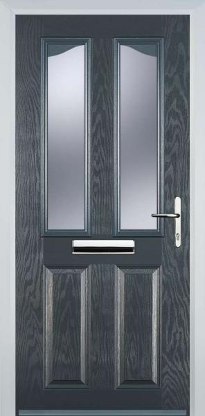 Grey 2 Panel 2 Angle Composite Front Door