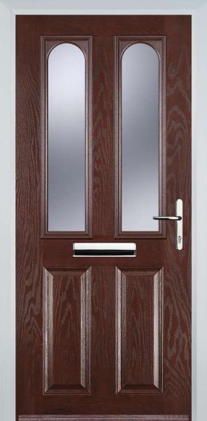 Dark Wood 2 Panel 2 Arch Composite Front Door