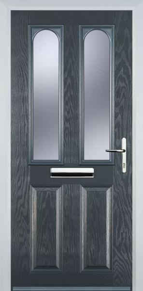 Grey 2 Panel 2 Arch Composite Front Door