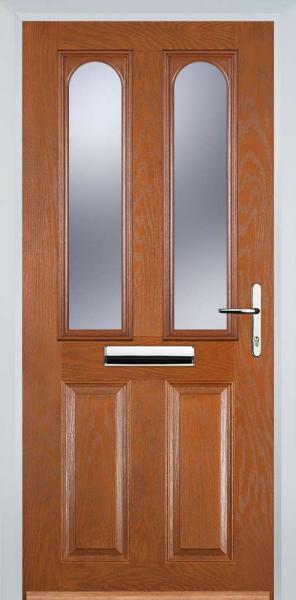 Oak 2 Panel 2 Arch Composite Front Door