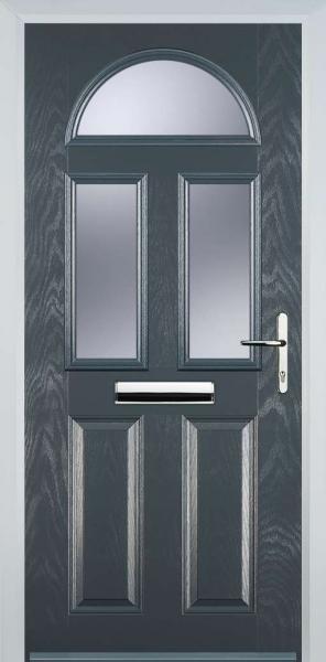 Grey 2 Panel 2 Square 1 Arch Composite Front Door