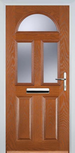 Oak 2 Panel 2 Square 1 Arch Composite Front Door