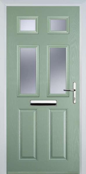 Chartwell Green 2 Panel 4 Square Composite Front Door