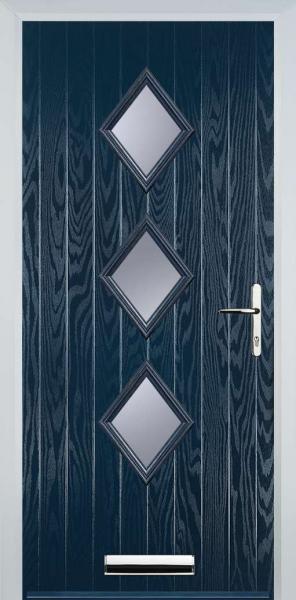 Blue 3 Diamond Composite Front Door