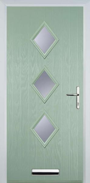 Chartwell Green 3 Diamond Composite Front Door