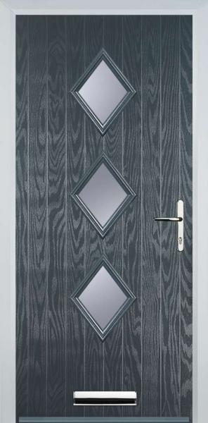 Grey 3 Diamond Composite Front Door