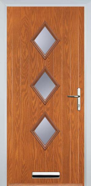 Oak 3 Diamond Composite Front Door