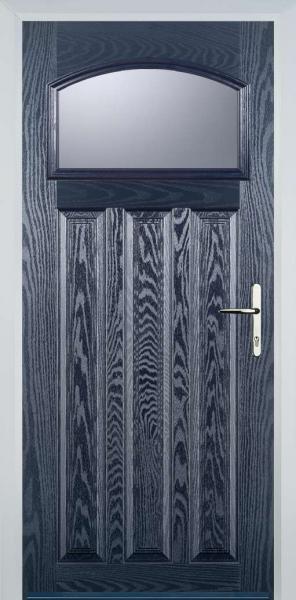 Blue 3 Panel 1 Square Composite Front Doors Composite Front Door