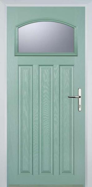 Chartwell Green 3 Panel 1 Square Composite Front Doors Composite Front Door