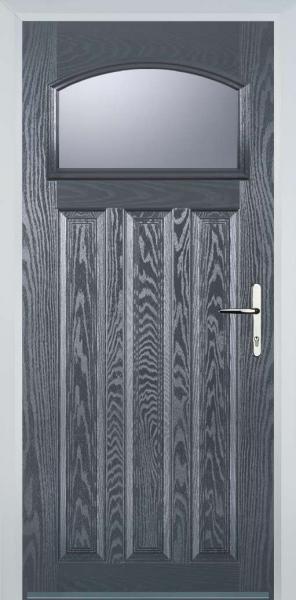 Grey 3 Panel 1 Square Composite Front Doors Composite Front Door