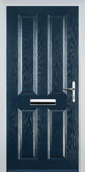 Blue 4 Panel Composite Front Door