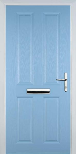 Duck Egg Blue 4 Panel Composite Front Door