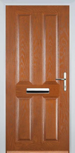 Oak 4 Panel Composite Front Door