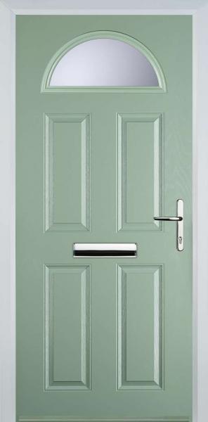 Chartwell Green 4 Panel 1 Arch Composite Front Door