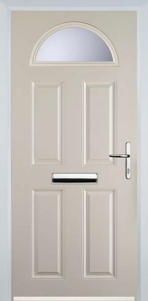 Cream 4 Panel 1 Arch Composite Front Door