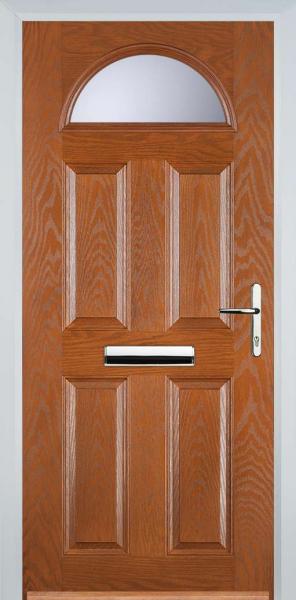 Oak 4 Panel 1 Arch Composite Front Door