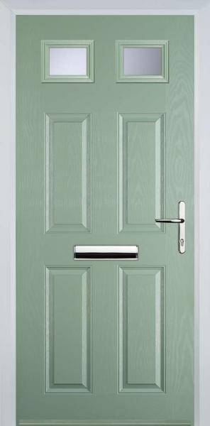 Chartwell Green 4 Panel 2 Square Composite Front Door