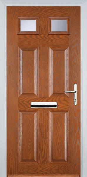 Oak 4 Panel 2 Square Composite Front Door