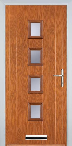 Oak 4 Square Composite Front Door