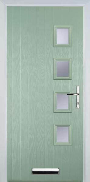 Chartwell Green 4 Square Right Composite Front Door