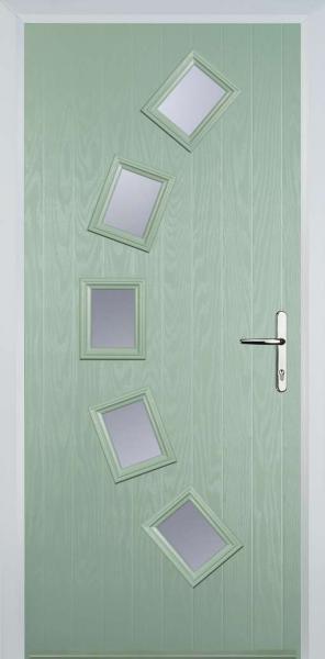 Chartwell Green 5 Square Curved Composite Front Door