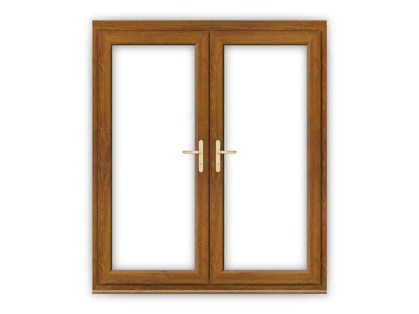 Golden Oak uPVC French Doors | Flying Doors