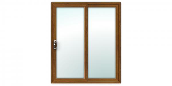 6ft Golden Oak uPVC Sliding Patio Doors