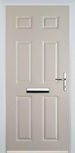 Cream 6 Panel Composite Front Door