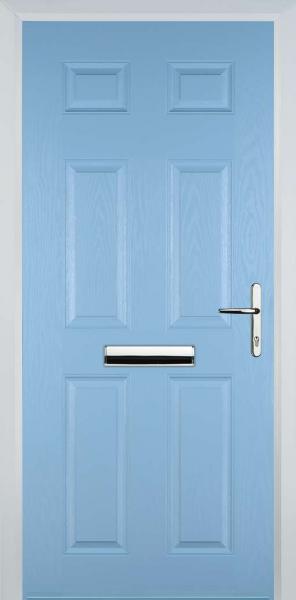 Duck Egg Blue 6 Panel Composite Front Door