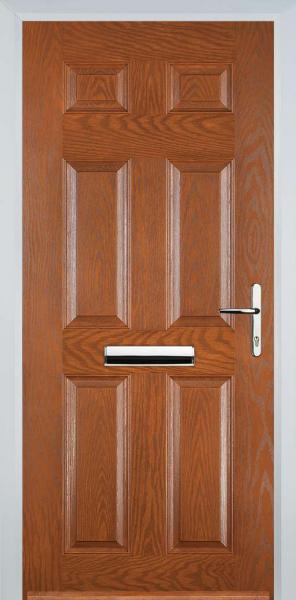 Oak 6 Panel Composite Front Door