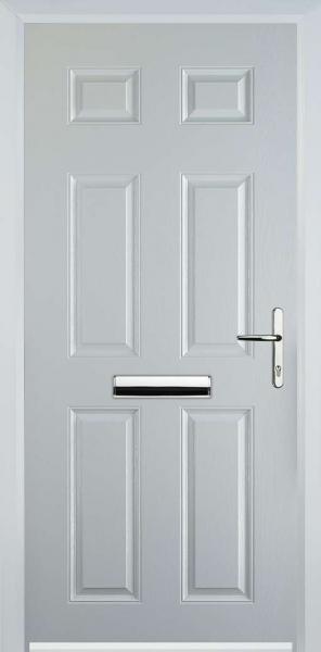 White 6 Panel Composite Front Door